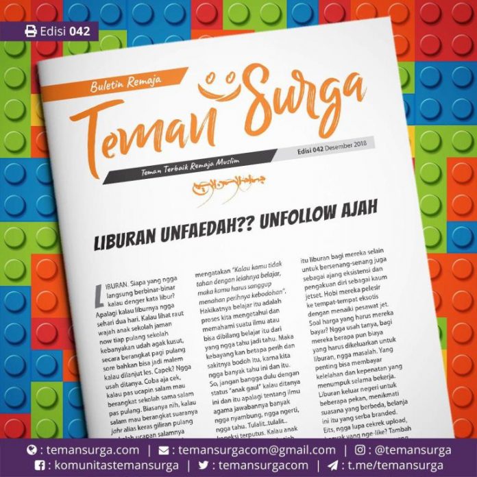 Buletin Teman Surga-042. liburan unfaedah