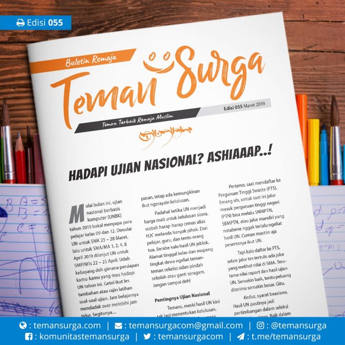 buletin teman surga 055. hadapi ujian nasional